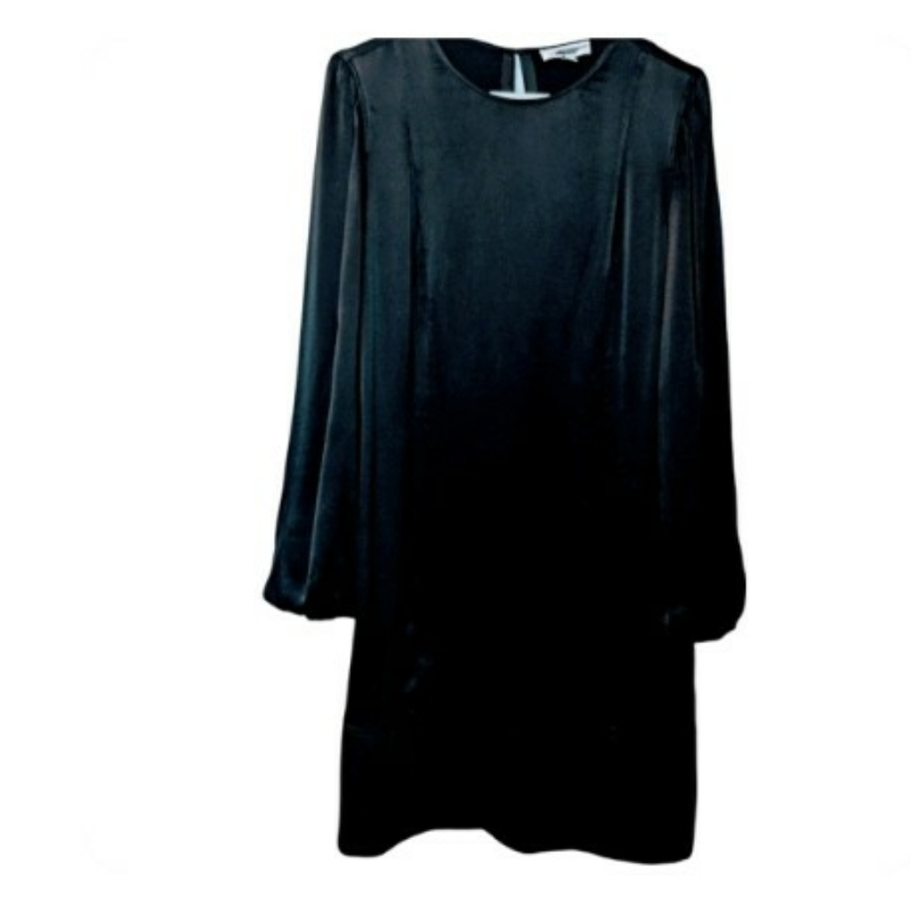 Calvin Klein LBD Bubble Sleeve Shift Dress Size 8